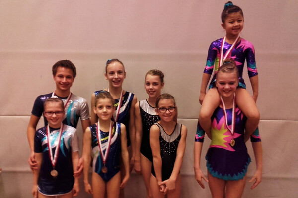 Podiumplaatsen Sportacrobatiek